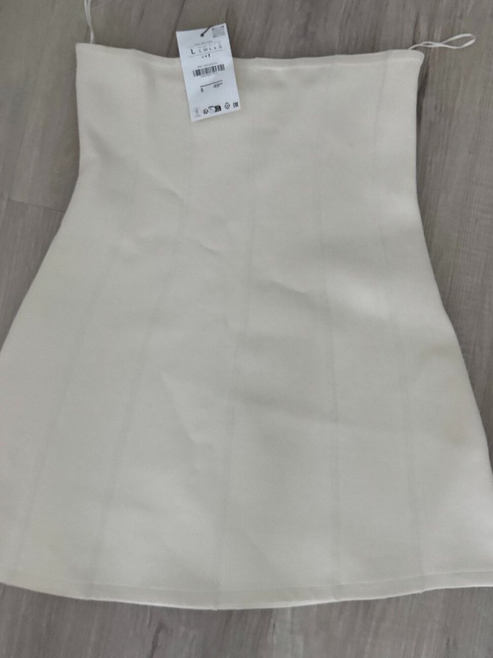 ✨ Zara Structured Bandeau Mini Dress – Size L – NWT - Picture 10 of 15